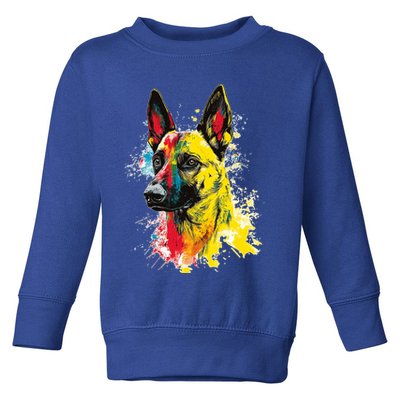 Belgian Malinois Dog Graphic Pet Art Belgian Malinois Toddler Sweatshirt