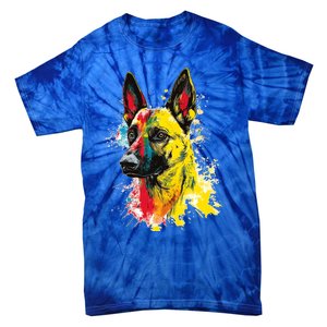 Belgian Malinois Dog Graphic Pet Art Belgian Malinois Tie-Dye T-Shirt