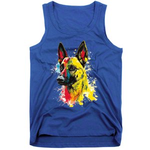 Belgian Malinois Dog Graphic Pet Art Belgian Malinois Tank Top