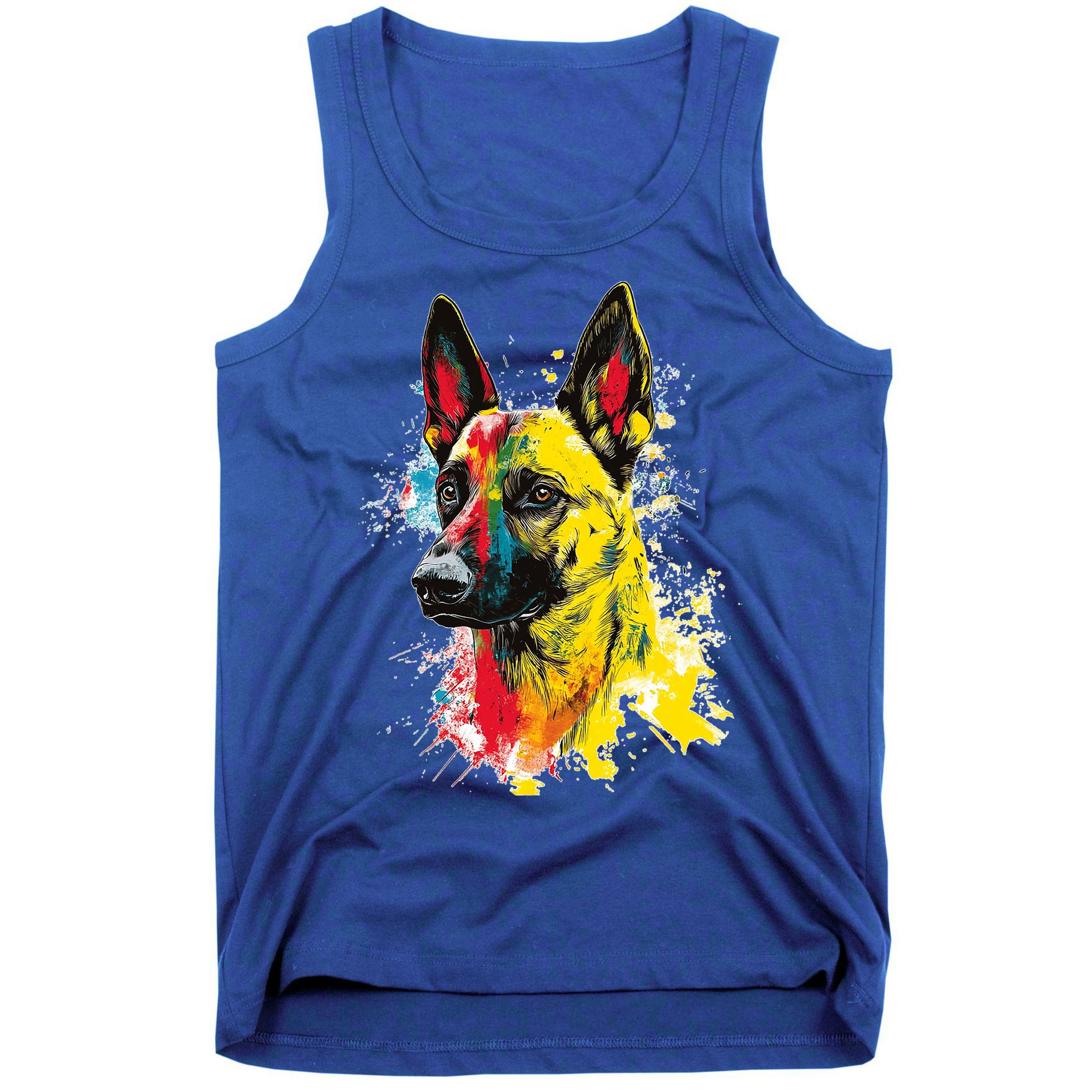 Belgian Malinois Dog Graphic Pet Art Belgian Malinois Tank Top