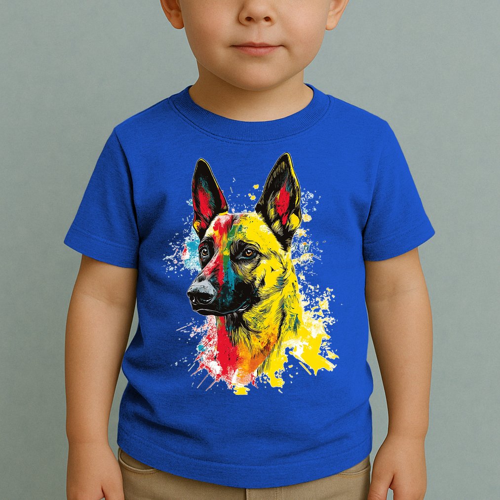 Belgian Malinois Dog Graphic Pet Art Belgian Malinois Toddler T-Shirt