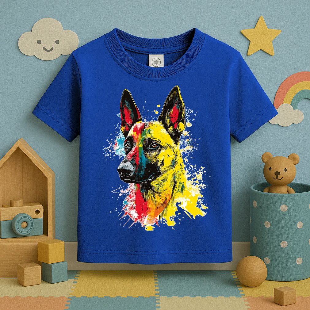 Belgian Malinois Dog Graphic Pet Art Belgian Malinois Toddler T-Shirt