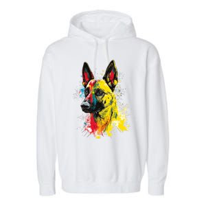 Belgian Malinois Dog Graphic Pet Art Belgian Malinois Garment-Dyed Fleece Hoodie