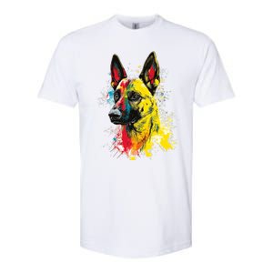 Belgian Malinois Dog Graphic Pet Art Belgian Malinois Softstyle CVC T-Shirt