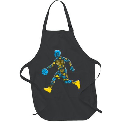 Basketball Menorah Dreidel Jewish Hanukkah Apron