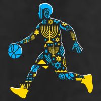 Basketball Menorah Dreidel Jewish Hanukkah Hat