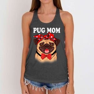 Boxer Mom Dogs Tee Mothers Day Dog Lovers Gifts For Women Women's Knotted Racerback Tank