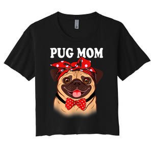 Boxer Mom Dogs Tee Mothers Day Dog Lovers Gifts For Women Women's Crop Top Tee