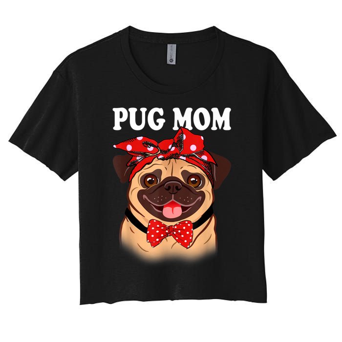 Boxer Mom Dogs Tee Mothers Day Dog Lovers Gifts For Women Women's Crop Top Tee