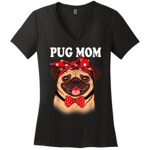 Boxer Mom Dogs Tee Mothers Day Dog Lovers Gifts For Women Women's V-Neck T-Shirt