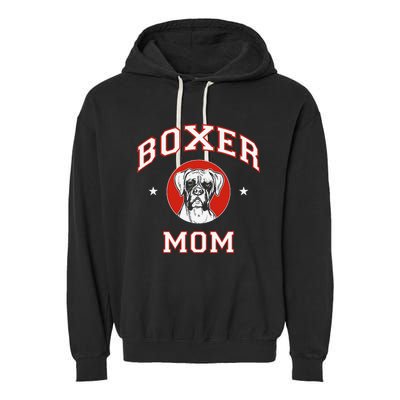 Boxer Mom Dog Mother Garment-Dyed Fleece Hoodie