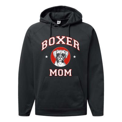 Boxer Mom Dog Mother Performance Fleece Hoodie