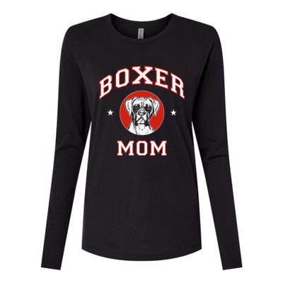 Boxer Mom Dog Mother Womens Cotton Relaxed Long Sleeve T-Shirt