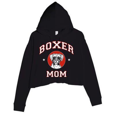 Boxer Mom Dog Mother Crop Fleece Hoodie