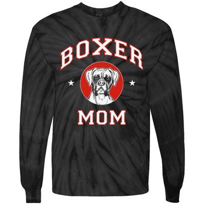 Boxer Mom Dog Mother Tie-Dye Long Sleeve Shirt