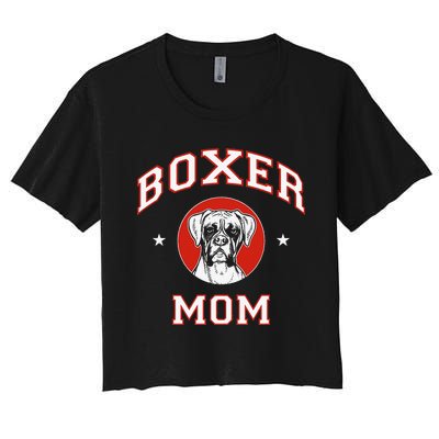 Boxer Mom Dog Mother Women's Crop Top Tee