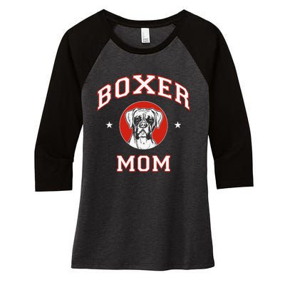 Boxer Mom Dog Mother Women's Tri-Blend 3/4-Sleeve Raglan Shirt