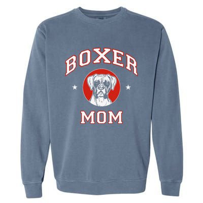 Boxer Mom Dog Mother Garment-Dyed Sweatshirt