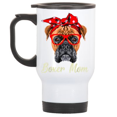 Boxer Mom Dog Women Stainless Steel Travel Mug