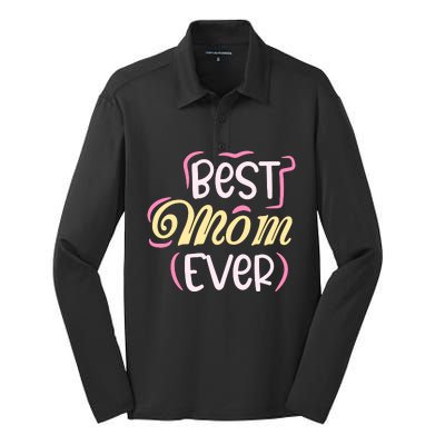 Best Mom Ever T Silk Touch Performance Long Sleeve Polo