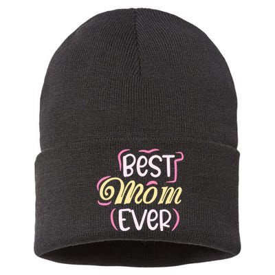 Best Mom Ever T Sustainable Knit Beanie