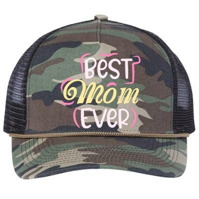 Best Mom Ever T Retro Rope Trucker Hat Cap