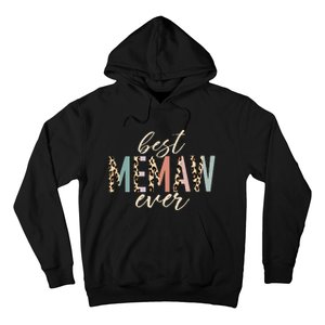 Best Memaw Ever Gifts Leopard funny Mothers Day Hoodie