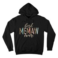 Best Memaw Ever Gifts Leopard funny Mothers Day Hoodie