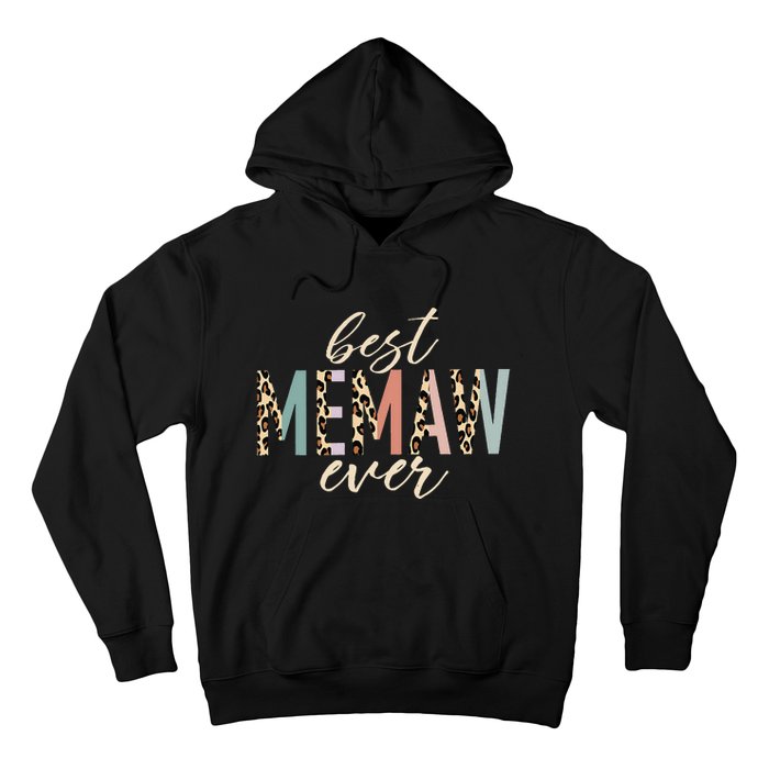 Best Memaw Ever Gifts Leopard funny Mothers Day Hoodie