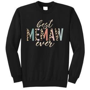 Best Memaw Ever Gifts Leopard funny Mothers Day Sweatshirt