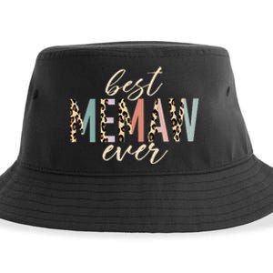 Best Memaw Ever Gifts Leopard funny Mothers Day Sustainable Bucket Hat