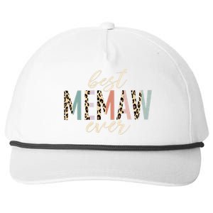 Best Memaw Ever Gifts Leopard funny Mothers Day Snapback Five-Panel Rope Hat