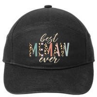 Best Memaw Ever Gifts Leopard funny Mothers Day 7-Panel Snapback Hat