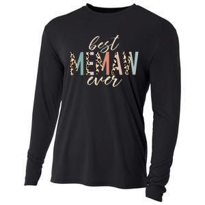 Best Memaw Ever Gifts Leopard funny Mothers Day Cooling Performance Long Sleeve Crew