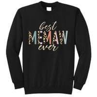 Best Memaw Ever Gifts Leopard funny Mothers Day Tall Sweatshirt