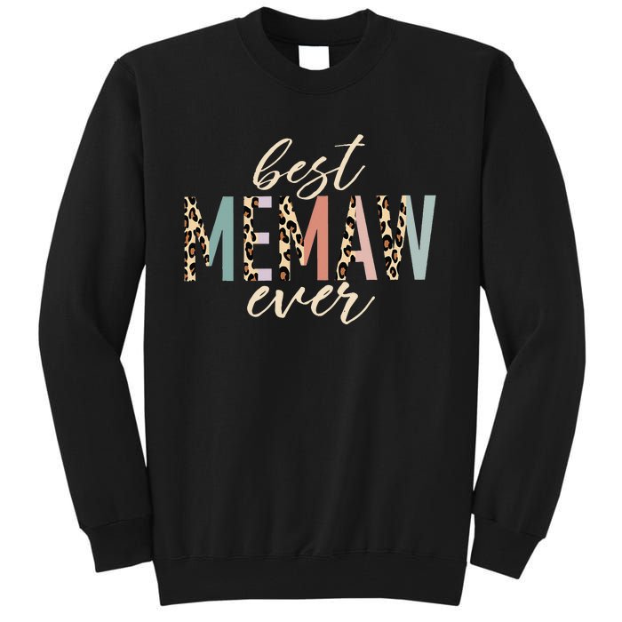 Best Memaw Ever Gifts Leopard funny Mothers Day Tall Sweatshirt