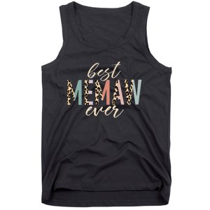 Best Memaw Ever Gifts Leopard funny Mothers Day Tank Top