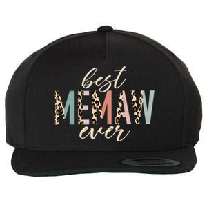 Best Memaw Ever Gifts Leopard funny Mothers Day Wool Snapback Cap