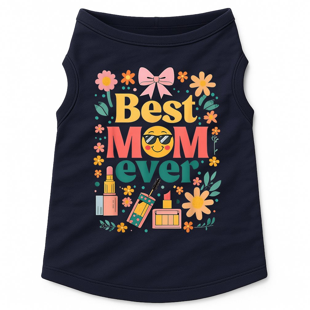 Best Mom Ever Wildflower Mama Mother'S Day Retro Floral Mom Doggie Tank