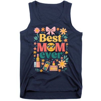 Best Mom Ever Wildflower Mama Mother'S Day Retro Floral Mom Tank Top