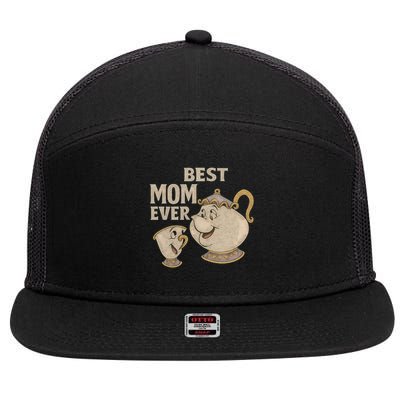 Best Mom Ever 7 Panel Mesh Trucker Snapback Hat