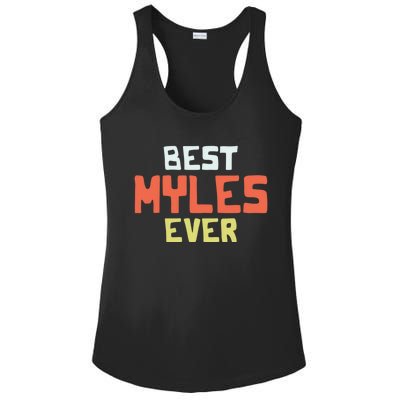 Best Myles Ever Personalized Name Custom Nickname Couples Cute Gift Ladies PosiCharge Competitor Racerback Tank