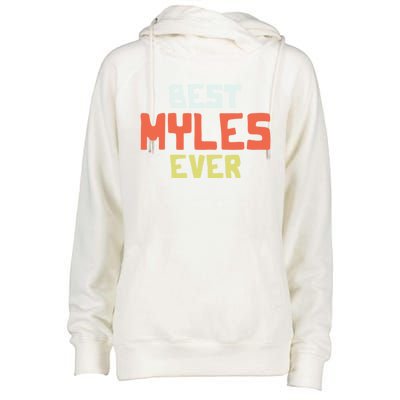 Best Myles Ever Personalized Name Custom Nickname Couples Cute Gift Womens Funnel Neck Pullover Hood