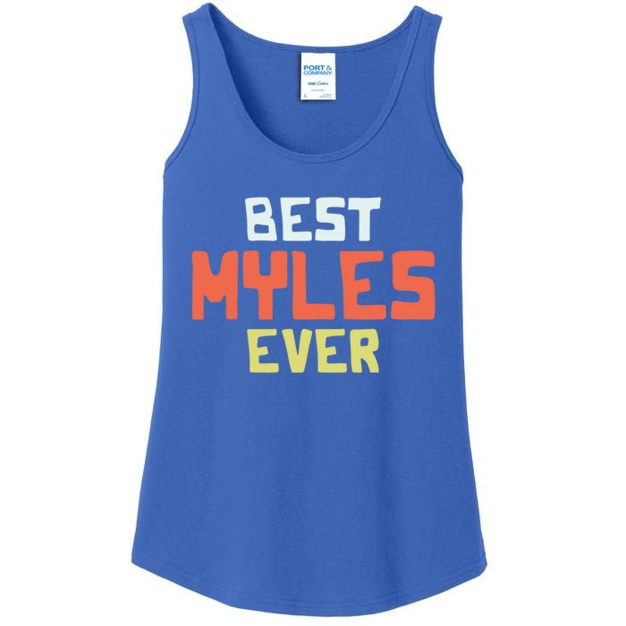 Best Myles Ever Personalized Name Custom Nickname Couples Cute Gift Ladies Essential Tank