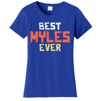 Best Myles Ever Personalized Name Custom Nickname Couples Cute Gift Women's T-Shirt