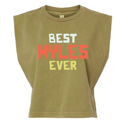 Best Myles Ever Personalized Name Custom Nickname Couples Cute Gift Garment-Dyed Women's Muscle Tee