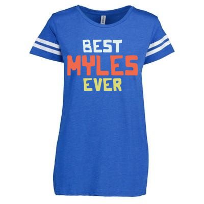 Best Myles Ever Personalized Name Custom Nickname Couples Cute Gift Enza Ladies Jersey Football T-Shirt