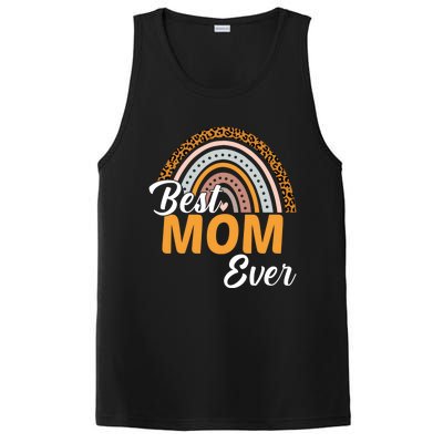 Best Mom Ever Leopard Rainbow Cute Mothers Day Mom Rainbow Gift PosiCharge Competitor Tank