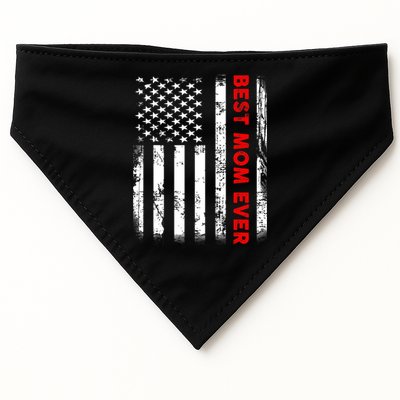 Best Mom Ever US American Flag Graphic Tee Mothers Day USA-Made Doggie Bandana