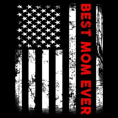 Best Mom Ever US American Flag Graphic Tee Mothers Day T-Shirt